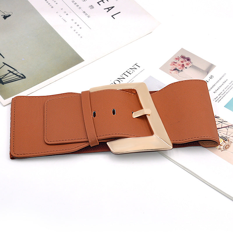 Extra wide elastic women's belt