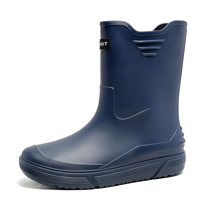 Thick-soled wear-resistant rain boots for men
