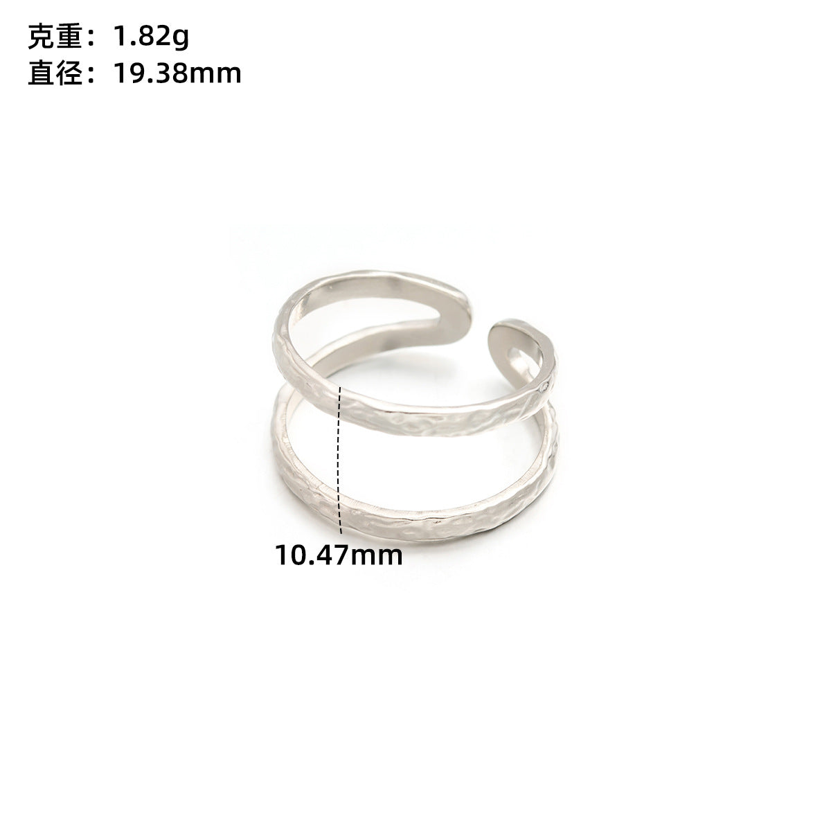 Stainless steel love open ring