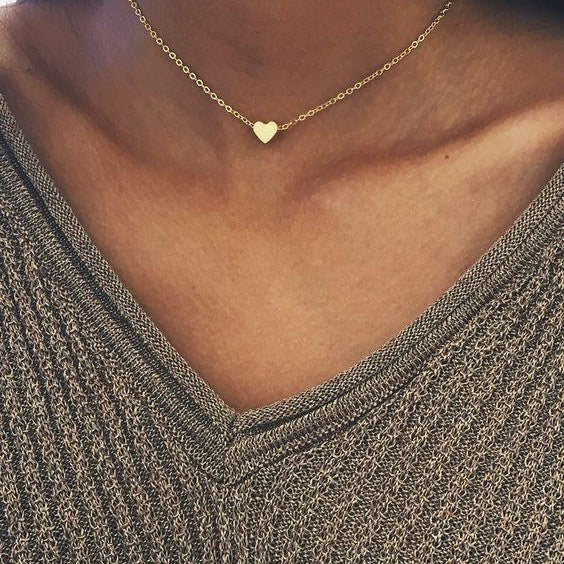 Copper Peach Heart Necklace