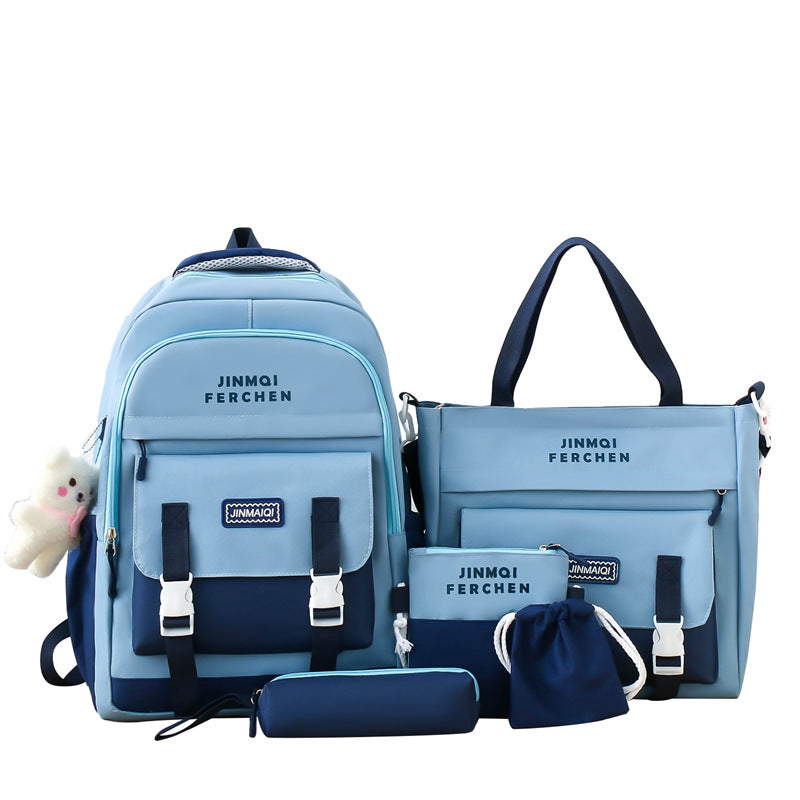 Backpack men and women Korean style casual simple schoolbag