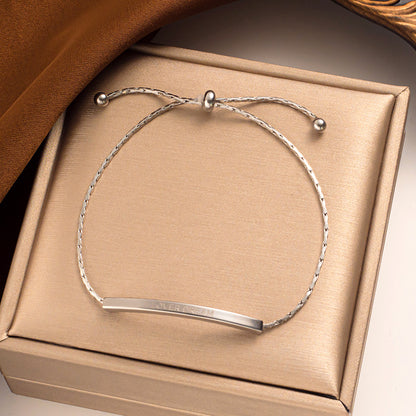 Cadena de tracción ajustable de acero titanio estilo europeo y americano simple 