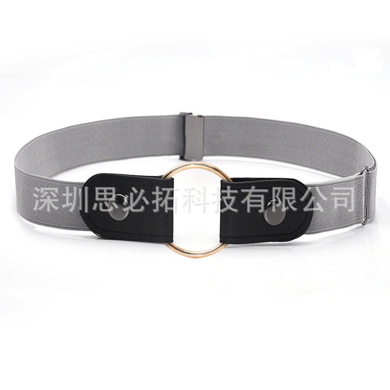 Braided leather button belt