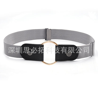 Braided leather button belt