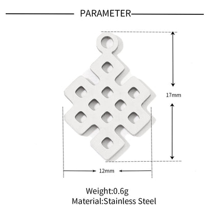 20 pcs/pack Flower Life Tree Hand Titanium Steel Pendant