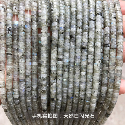 2 * 4Mm Jade Crystal Right Angle Disc Loose Beads
