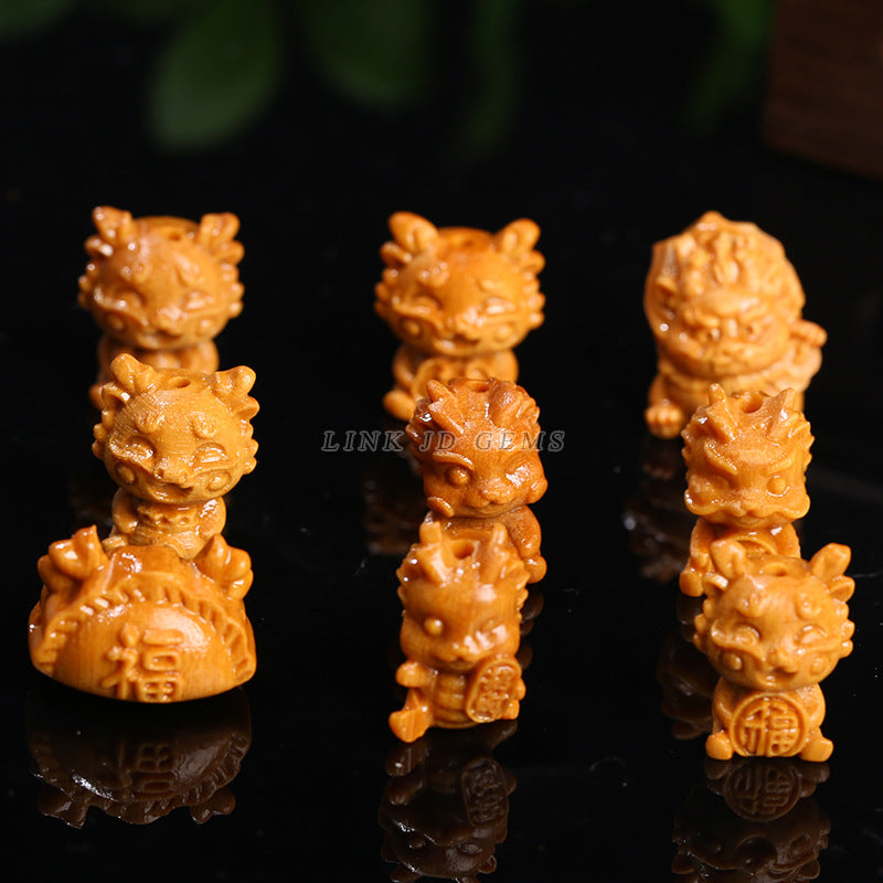 Barbie sandalwood Sanbao Longfu Longyuan Baolong carving accessories