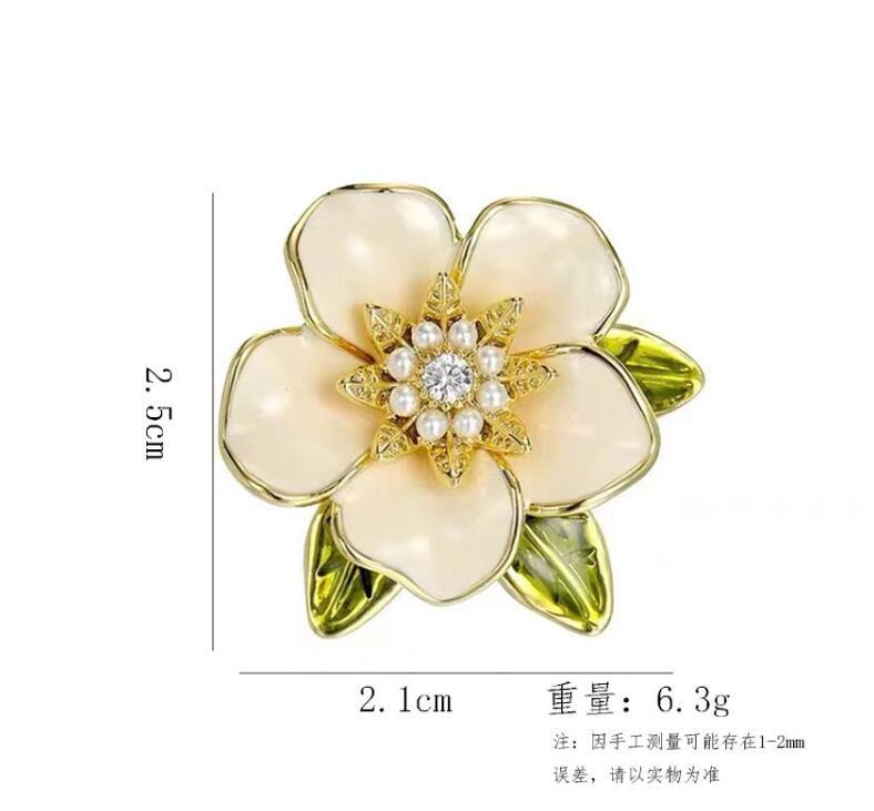 Elegant Dripping Gardenia Brooch
