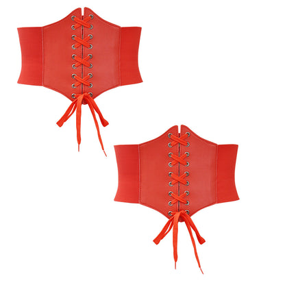 Elastic waist width belt