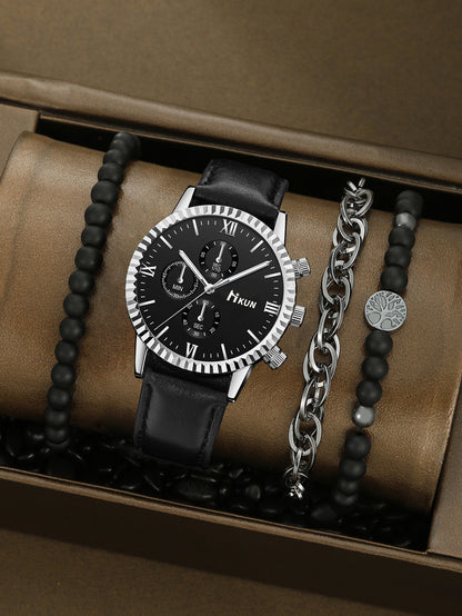 Quartz Watch Business Bracelet Set