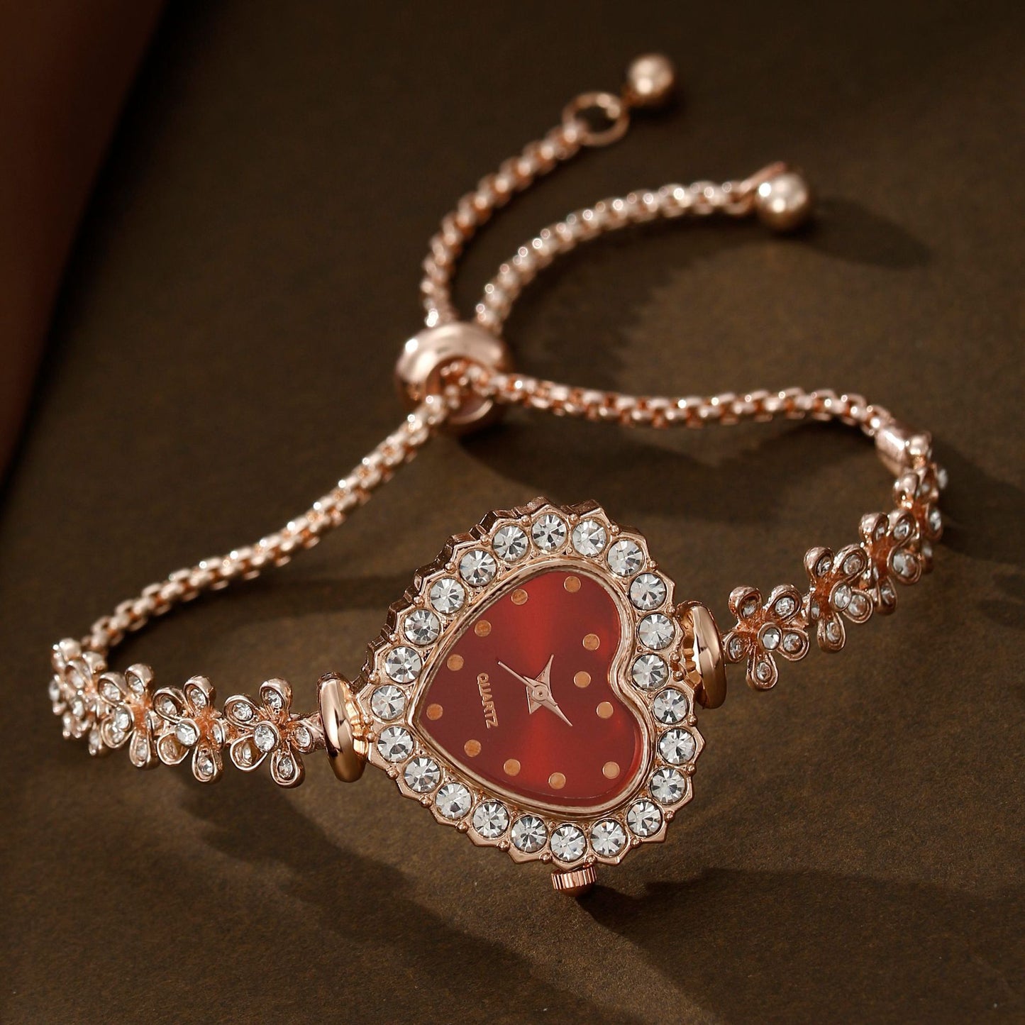 Bracelet Watch Necklace Earrings Ring Set