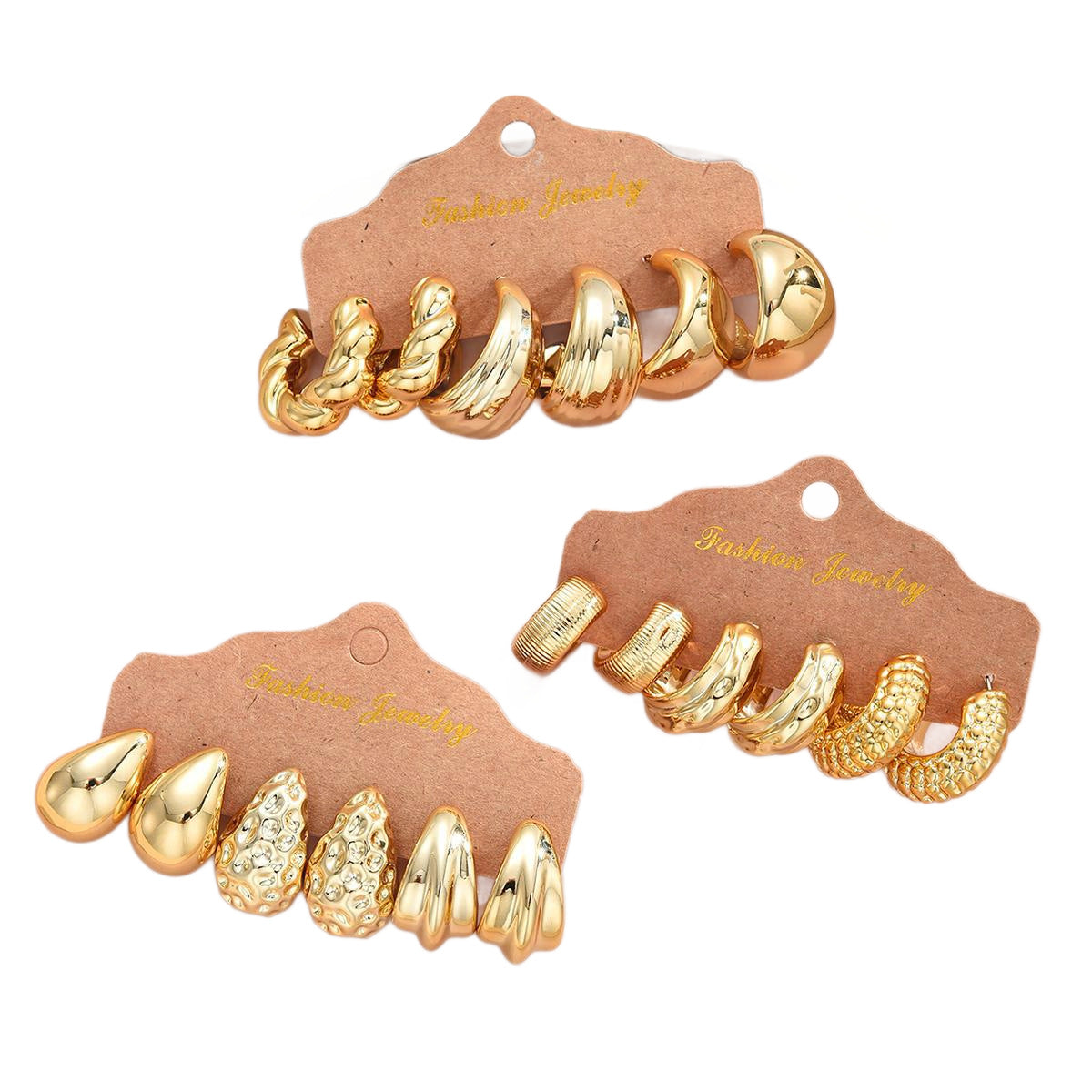 9-Piece Geometric Earring Set