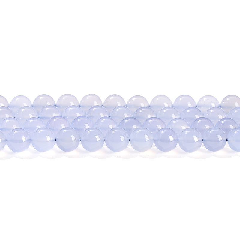 5A Natural Blue Chalcedony Beads