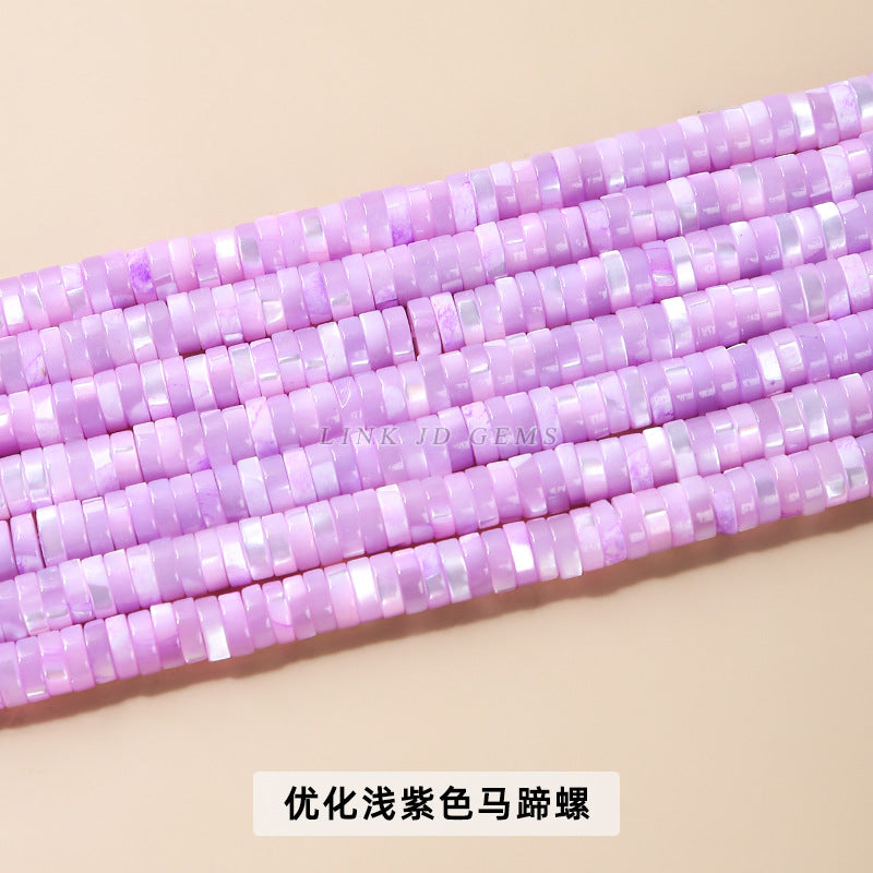 2 * 6Mm multi-color horseshoe snail shell right angle round piece loose beads