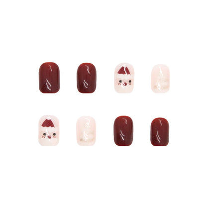 Red Christmas Glam Nails