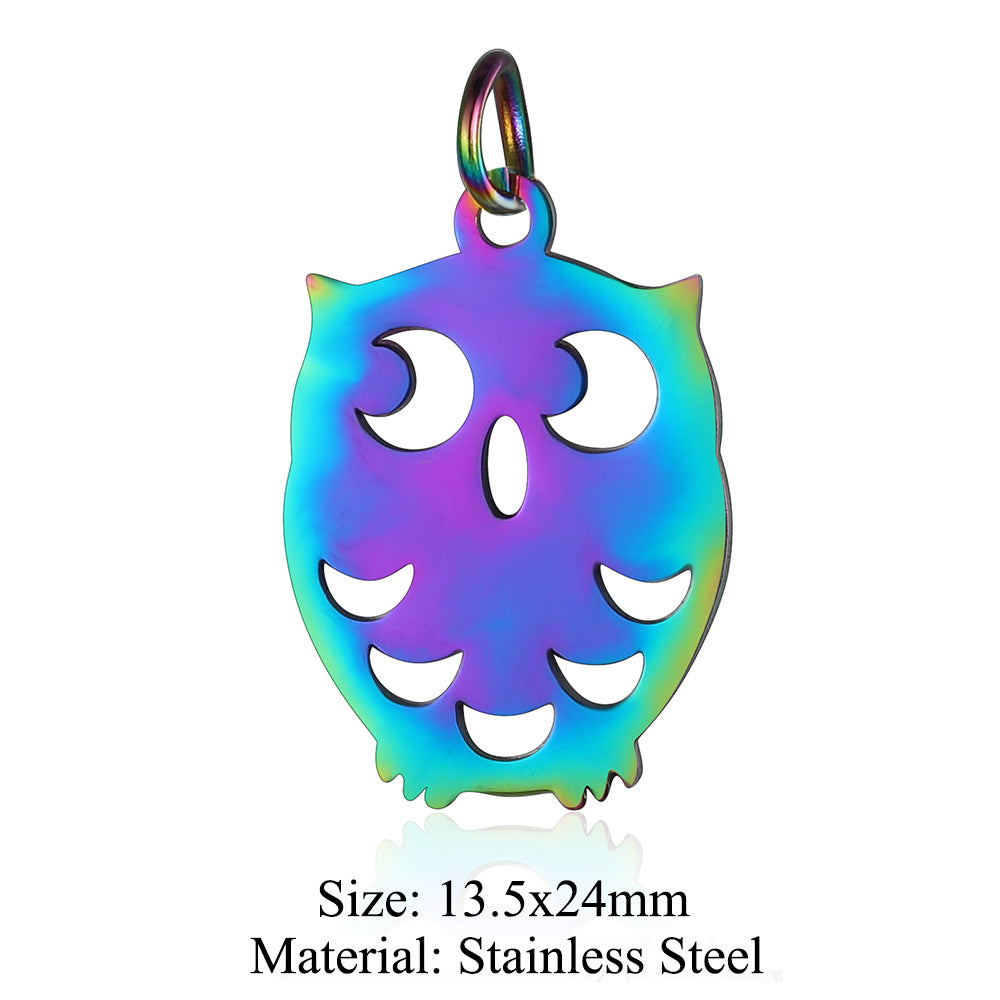 5 pcs/titanium steel jewelry angel sun yin pendant