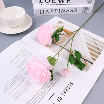 Three-headed peony artificial flower