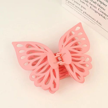 Acetic acid hollow matte butterfly large grab clip