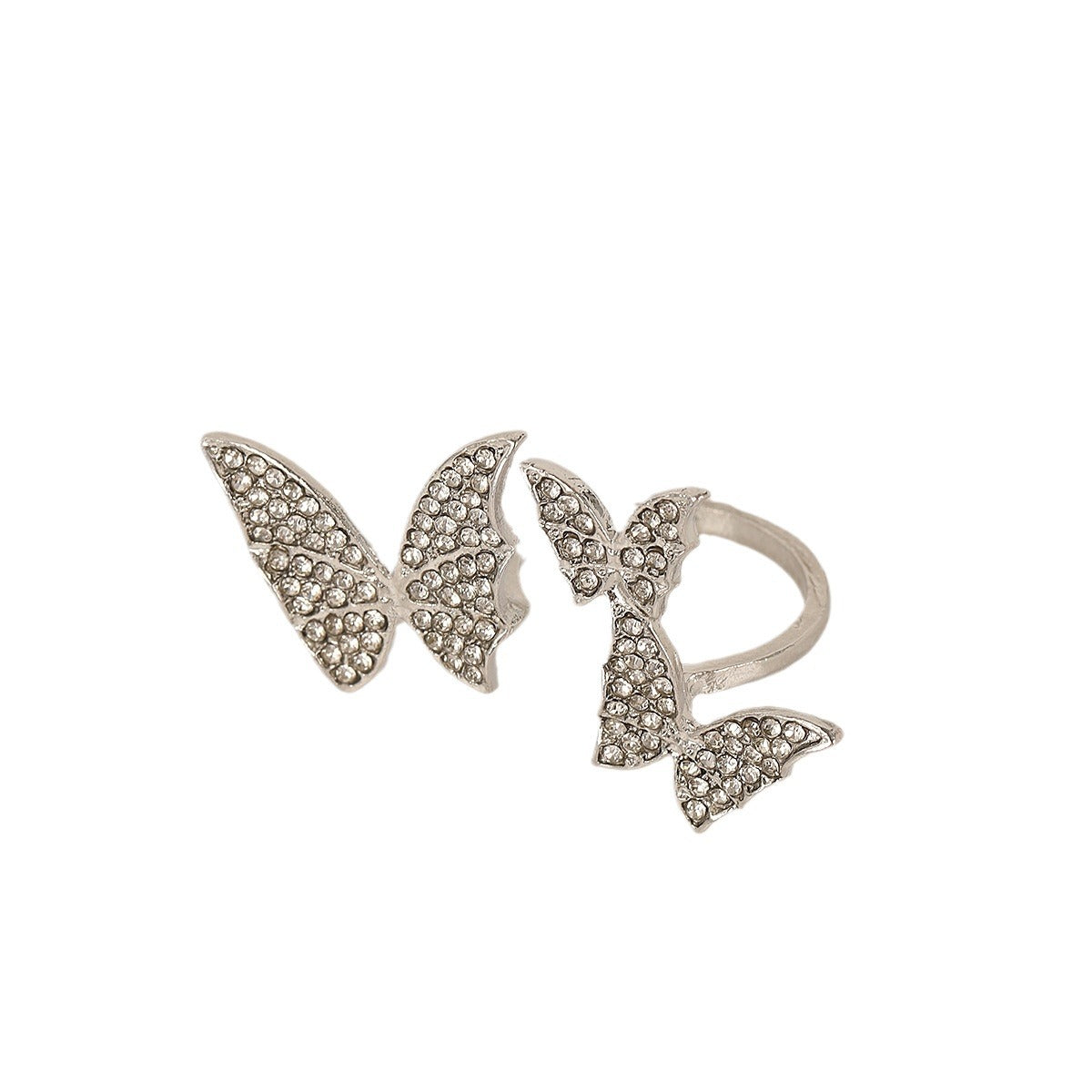 Exaggerated butterfly open ring