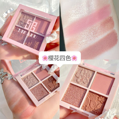 Paleta de sombras de ojos de cuatro colores Peach Blossom 