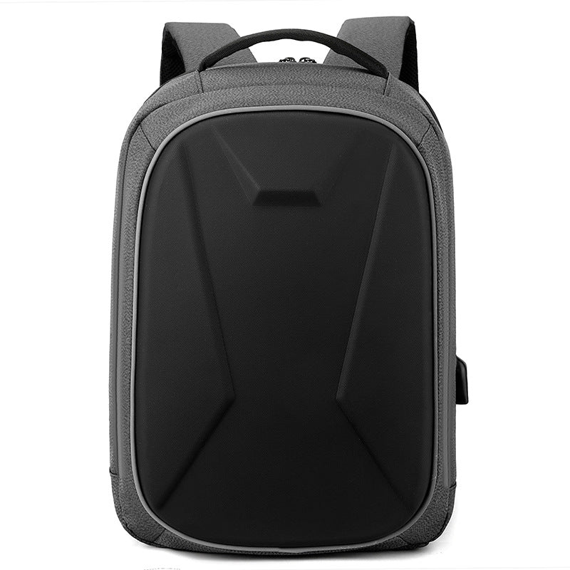 Hard case business backpack USB charging