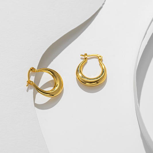 Clipes de orelha em forma de U vintage design coreano brincos estilo porto chique na moda 