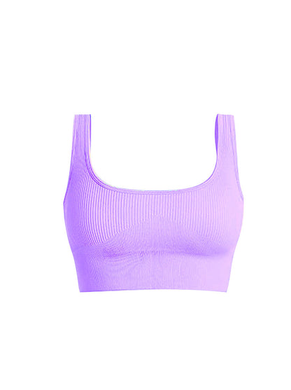 Traje de yoga sin costuras Ropa interior deportiva en forma de U 