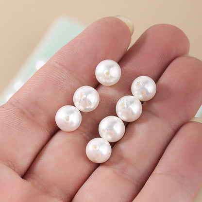 3-14Mm strong light Nanyang deep sea shell half hole beads