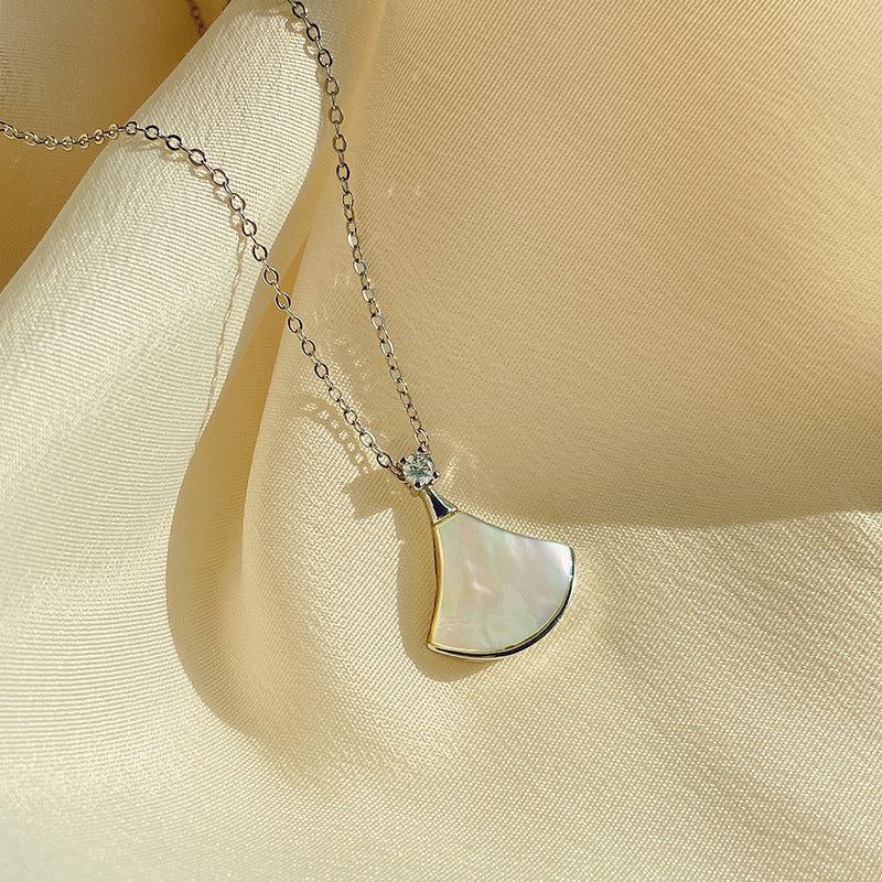 Fan Skirt Titanium Steel Necklace Women's Versatile