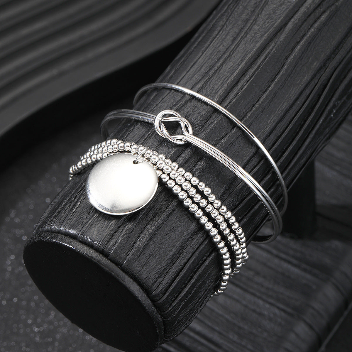 Beaded Knot Bracelet Set (3-piece)