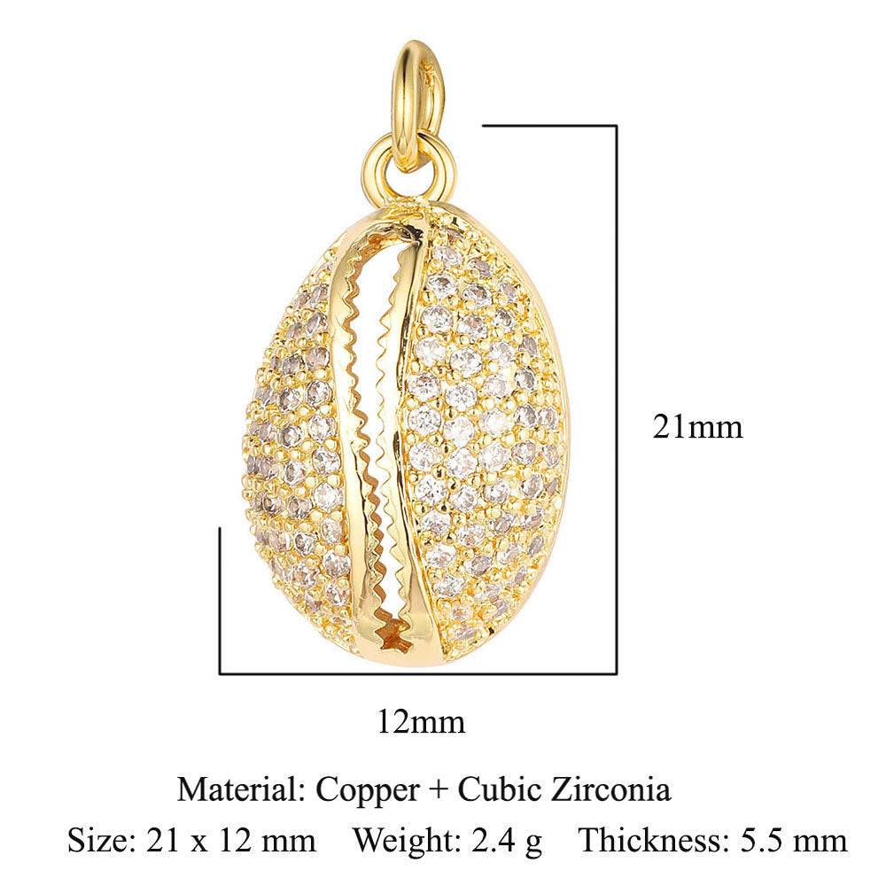 Virgin of the Cross Copper Zircon Shell Necklace Bracelet Pendant