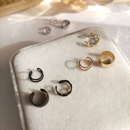 The new piercing-free ear clip set of three