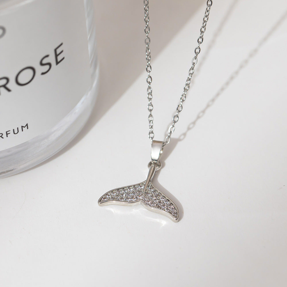 Fashion silver titanium steel necklace