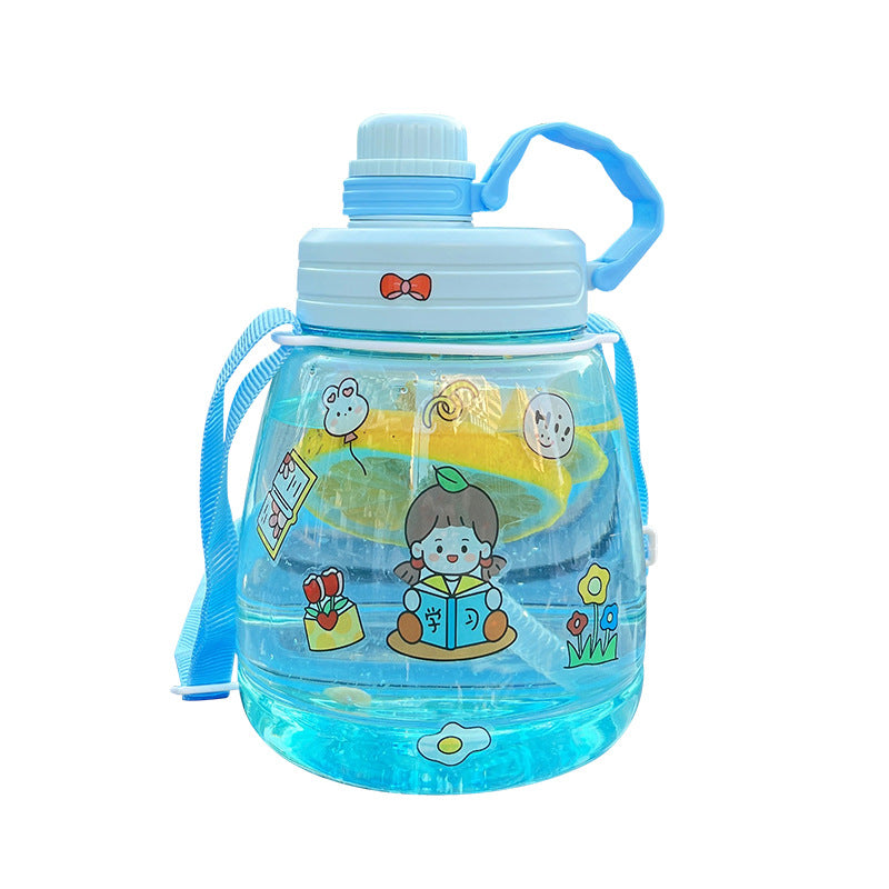 1300ML big belly cup straw cup