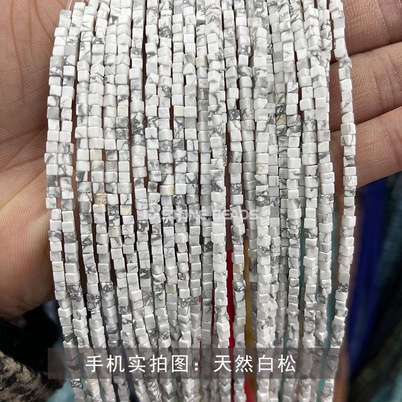 2Mm agate square loose beads