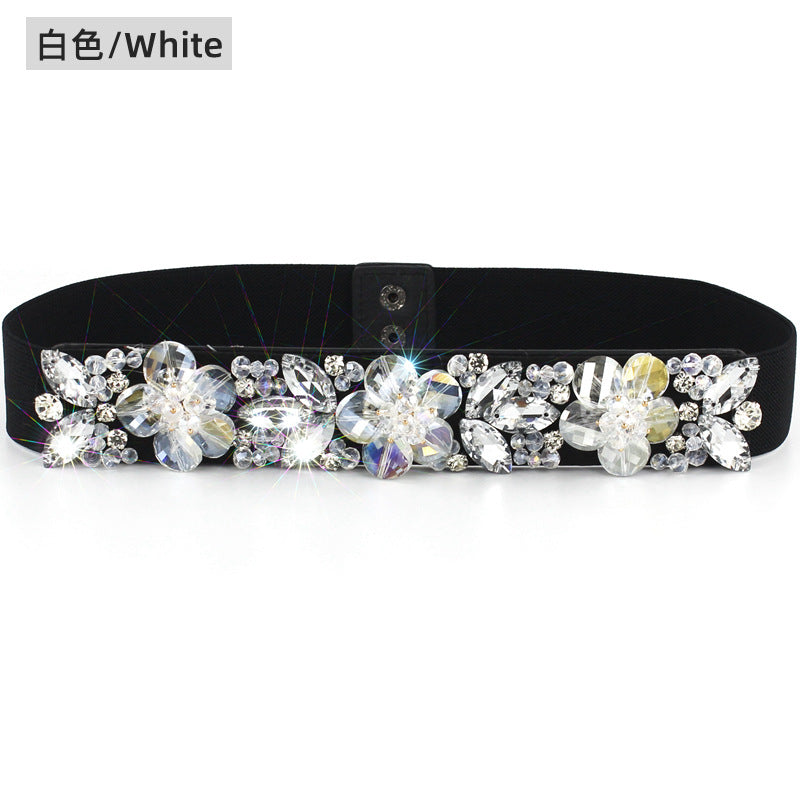 Handmade crystal rhinestone waist seal