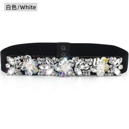 Handmade crystal rhinestone waist seal