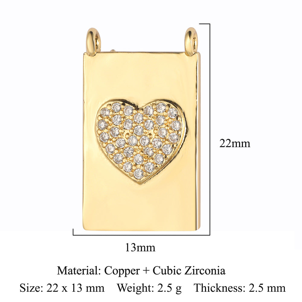 Flower Virgin Star Eye Copper Zircon Pendant