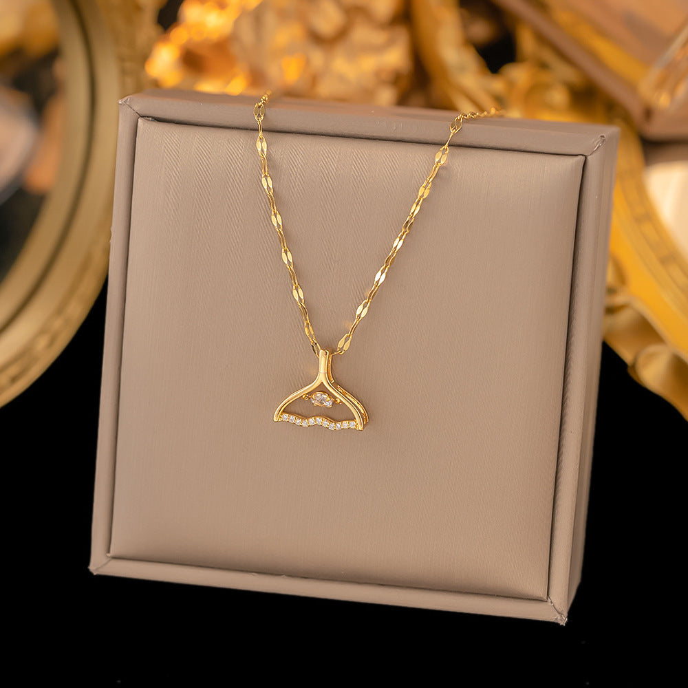 Titanium Steel Copper Pendant Necklace