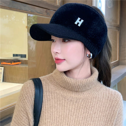 H-Logo Black Knit Cap