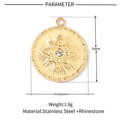 Star Sun Titanium Steel Necklace Pendant ins