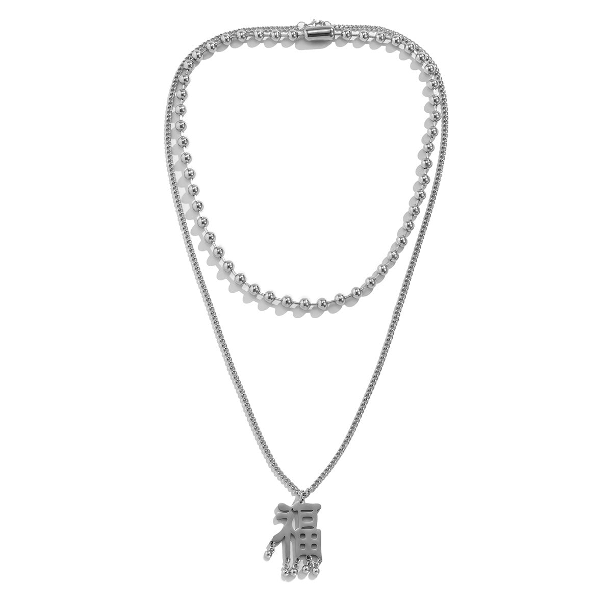 Vintage hollow thin chain necklace