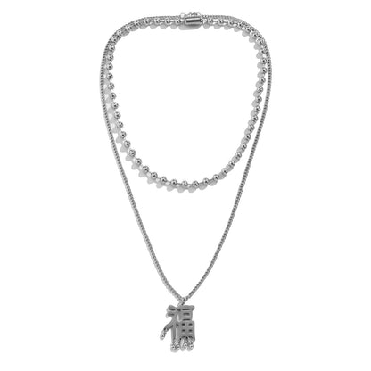 Vintage hollow thin chain necklace