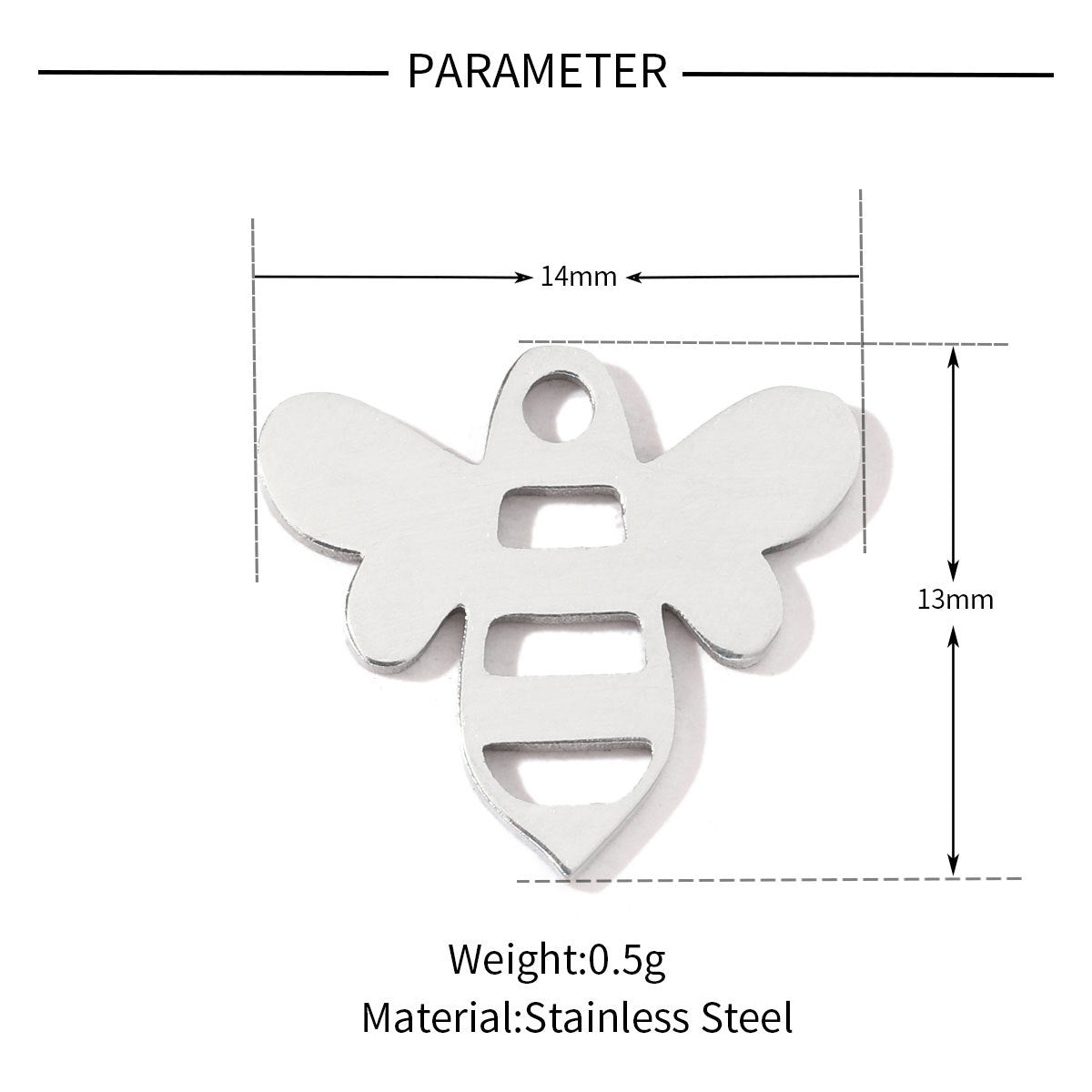 20 pcs/pack frog elephant bat titanium steel DIY pendant