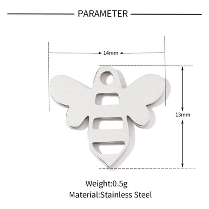 20 pcs/pack frog elephant bat titanium steel DIY pendant