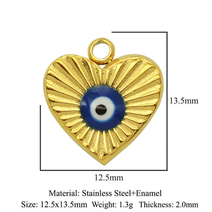 3 pcs/pack stainless steel key geometric round DIY pendant