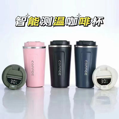 304 stainless steel coffee cup thermos cup with temperature display