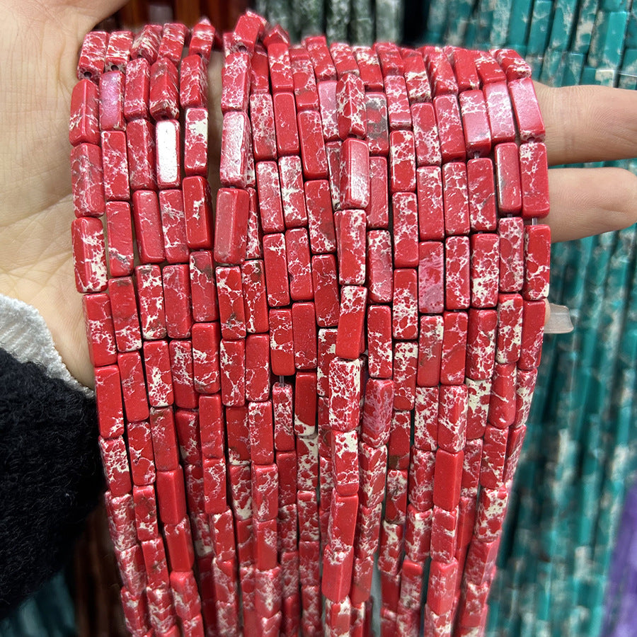 4*13mm long crystal agate cube special shaped beads