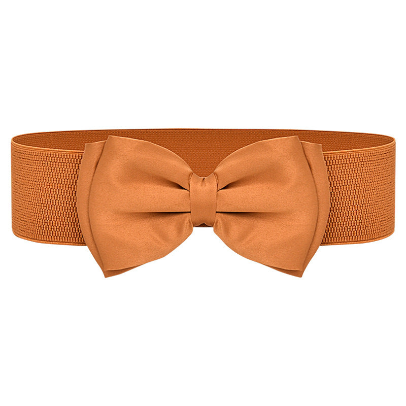 Chiffon bow elastic belt