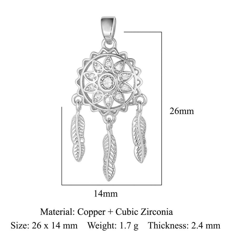 Color zirconium copper micro-inlaid zircon necklace pendant